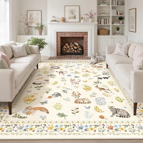 Miniatura 48 de Alfombra de pasillo Soalmost 2'6" x 10' lavable, alfombra antideslizante para cocina, baño, lavandería, alfombras vintage ultra delgadas para Beige