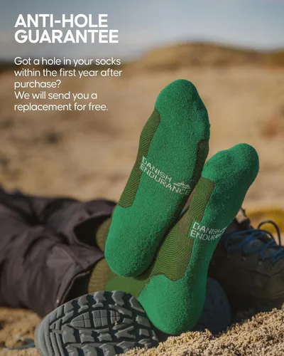 Miniatura 4 de DANISH ENDURANCE Paquete de 3 calcetines de senderismo ligeros de lana merino para hombres, mujeres y niños