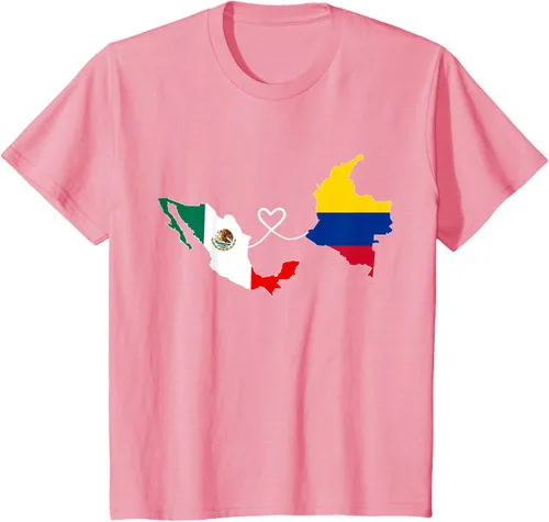 Miniatura 57 de Camiseta Half Colombian Half Mexican Flag Map DNA Mexico Colombia