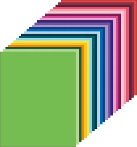 Livholic 120 hojas de papel de impresora de tarjetas de colores, 120 GSM, 32 libras, 24 colores pastel, papel de construcción para álbumes de
