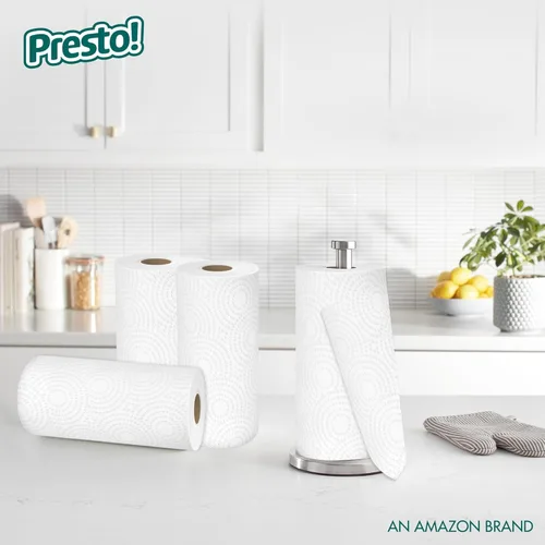 Miniatura 6 de Marca Amazon - Presto! Toallas de papel de cocina - Flex-a-Size, rollo familiar de 128 hojas, 16 rollos (8 paquetes de 2)