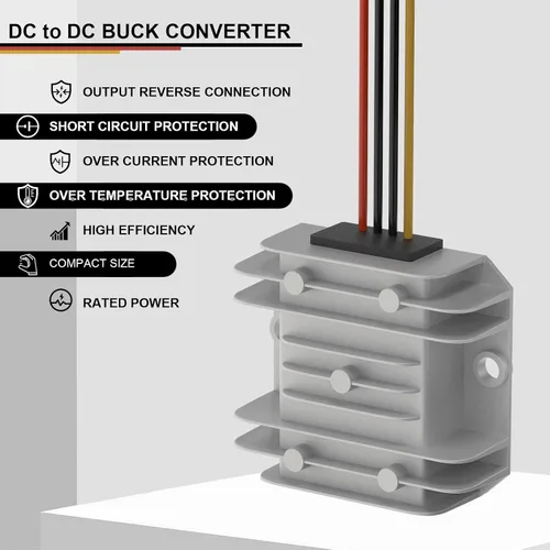 Miniatura 2 de DROK Convertidor impermeable de CC a CC Buck - Convertidor reductor de 11-90V a 5V 6A Regulador de voltaje, fuente de alimentación de 12 V, 24 V, 36