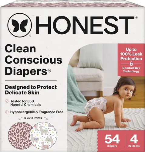 Miniatura 12 de The Honest Company Clean Conscious - Pañales para pieles delicadas, hasta un 100% a prueba de fugas, hipoalergénicos, sin fragancia, género neutro