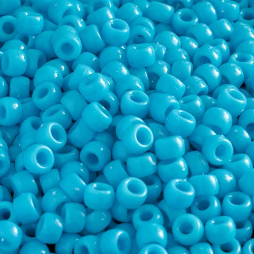 Miniatura 5 de 1000 cuentas de acrílico de color azul poni de 0.23 x 0.315 pulgadas a granel para artes, pulseras, collares, joyería, aretes, trenzar el cabello