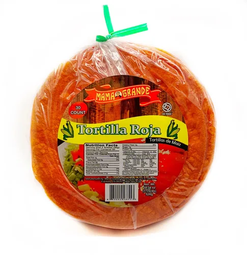 Mama Grande Tortilla Factory - Tortillas de maíz rojo - 1 paquete (30 tortillas) - Tamaño de 5 pulgadas - Sabor Home Style