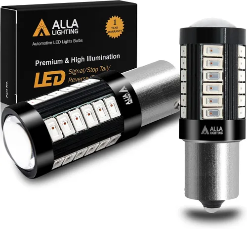 Miniatura 9 de Alla Lighting Bombillas LED BA15S 1156 de 2800 lm, luces blancas de marcha atrás/señal/freno/trasera/DRL 7506 P21W 1141 3497 1003 1073 199 2396 93