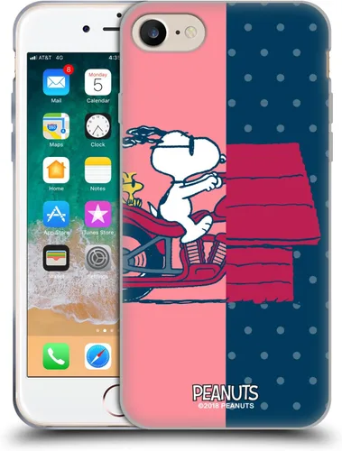 Miniatura 396 de Head Case Designs Funda de gel con licencia oficial de Peanuts Snoopy & Woodstock Halfs and Laughs [protección de grado militar] compatible