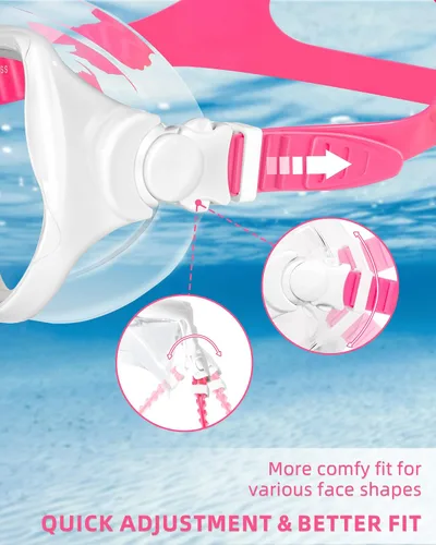 Miniatura 6 de Máscara de snorkel para natación Keary, máscara de buceo para adultos hombres mujeres jóvenes, gafas de natación antiniebla con vista clara de 180°
