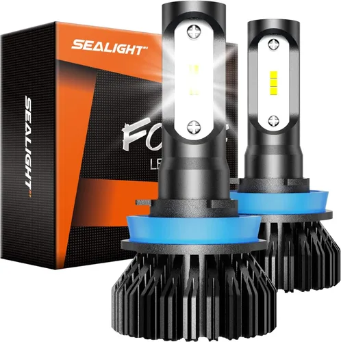 SEALIGHT Bombillas LED antiniebla H11 H16 H8 o DRL, 14000 lúmenes, 6500 K, blanco frío, 600% de brillo, chips LED CSP H8 H11, luces antiniebla,