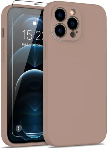 Miniatura 61 de DEENAKIN Funda de silicona compatible con iPhone 12 con protector de pantalla, mejora la protección de la cámara, funda protectora suave y flexible
