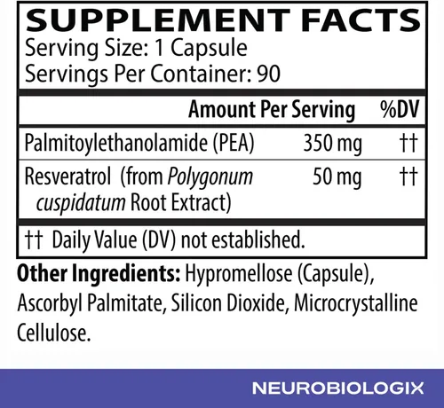 Miniatura 5 de Neurobiologix Apoyo calmante de guisantes para hombres y mujeres, fórmula de guisantes y resveratrol para comodidad, movilidad, salud nerviosa