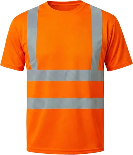 HYCOPROT Hi Vis - Camisas de seguridad de manga corta de alta visibilidad, camisa reflectante para hombres y mujeres, camiseta de construcción de