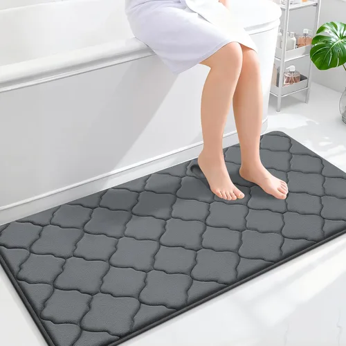 Miniatura 69 de OLANLY Alfombra de Baño de Espuma Viscoelástica de 24 x 16 pulgadas, Ultra Suave y Absorbente, Alfombras de Baño Antideslizantes, Cómodas, Lavables
