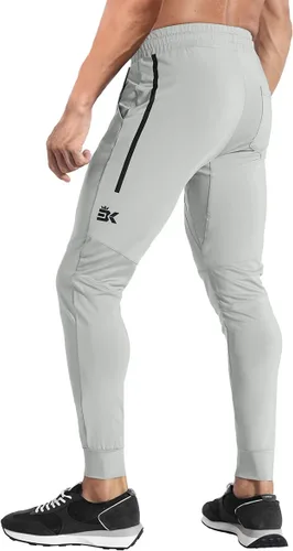 Miniatura 21 de BROKIG Pantalones deportivos ligeros para hombre, elásticos, de secado rápido, con bolsillos con cremallera