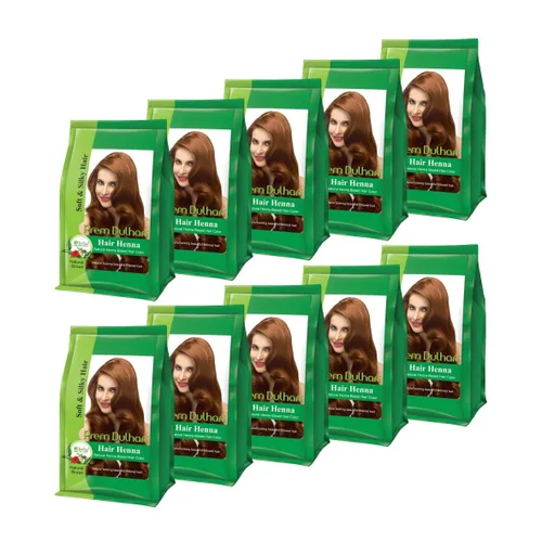 Miniatura 13 de Prem Dulhan Henna capilar de 4.41 oz/4.40 onzas para resultados vibrantes y duraderos, sombra marrón natural, sin amoníaco y sin PPD, bolsitas