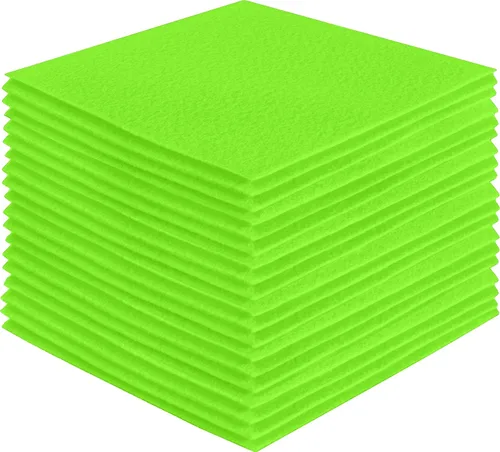 Miniatura 12 de FabricLA Hojas de fieltro acrílico para manualidades, cuadrados de fieltro precortados suaves de 4 x 4 pulgadas (3.9 in x 3.9 in), utiliza hojas