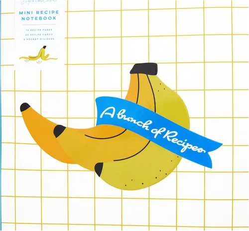 Miniatura 6 de C.R. Gibson Colección Bunch of Bananas - Papelería con dibujos divertidos para la cocina, 7.25 x 9 pulgadas, mini cuaderno de recetas