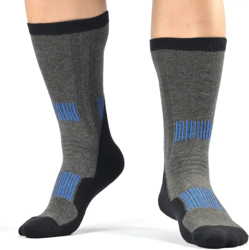 Miniatura 7 de WindCrosser Men's Padded Cushioned Anti Odor Compression Crew Mid Calf Cotton Hiking Trekking Socks