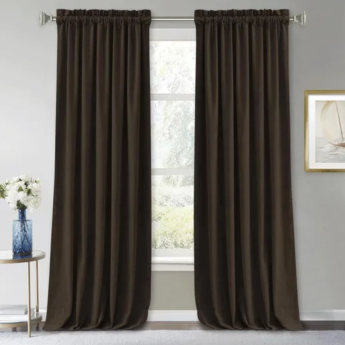 Miniatura 49 de RYB HOME Cortinas de terciopelo verde oliva de 72 pulgadas de largo, cortinas opacas con aislamiento térmico, tratamiento de ventana, decoración