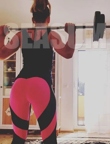 Miniatura 4 de SEASUM - Leggings de yoga para mujer, con retazos en forma de corazón y cintura alta, para entrenamiento, acondicionamiento físico, gimnasio