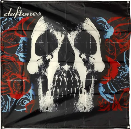 Deftones Bandera Portada de Álbum Tapiz Arte de Calavera Póster 4x4 pies banner cueva de hombre