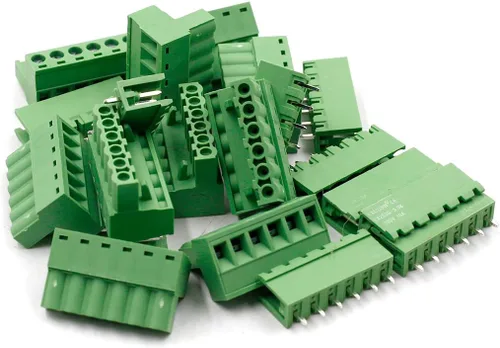 Miniatura 4 de 5Pin 0.200 in 2EDG Audio & Accesorios de Video Pin recto Hembra y Macho PCB Enchufable Bloque de Terminales Adaptadores Verde - (10 piezas)