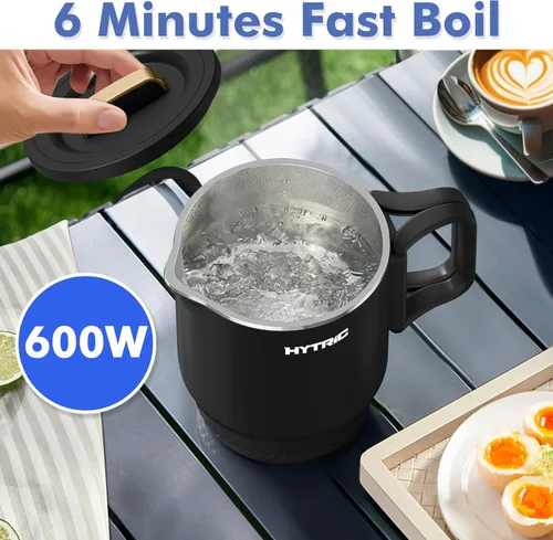 Miniatura 6 de HYTRIC Hervidor Eléctrico de Viaje, Hervidor Pequeño Plegable de 650ML, Hervidor de Agua Portátil con Control de Energía Dual, Hervidor de Acero