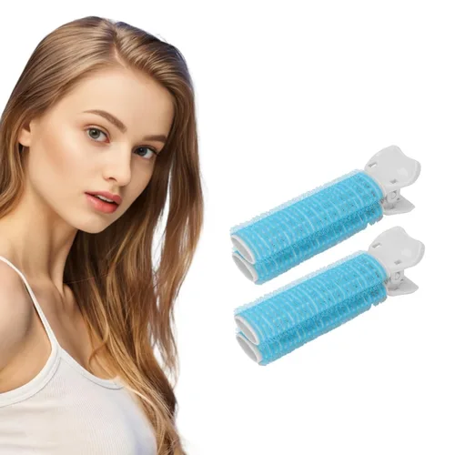 2 rodillos de volumen para el cabello, clip para rizador, pinzas de raíz de cabello voluminizadoras, herramienta de peinado para mujeres y niñas Azul