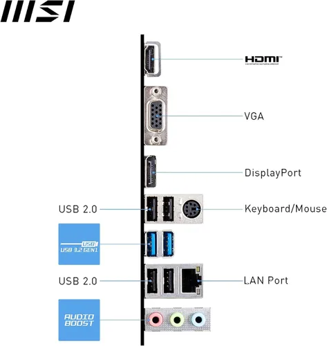 Miniatura 6 de MSI PRO H610M-G Placa base WiFi, Micro-ATX. Soporta procesadores Intel Core de 14ª, 13ª y 12ª generación, LGA 1700 - DDR5 Memory Boost 5600MHz/MAX