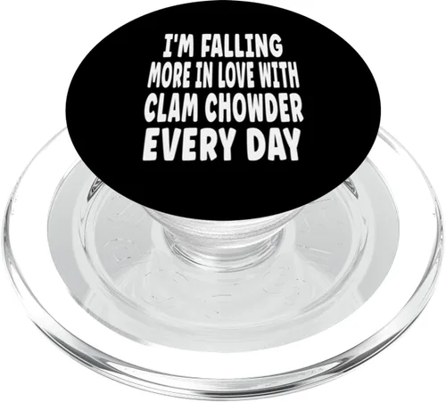 Miniatura 7 de Funny Clam Chowder Valentine Joke - Falling In Love PopSockets Adhesive PopGrip
