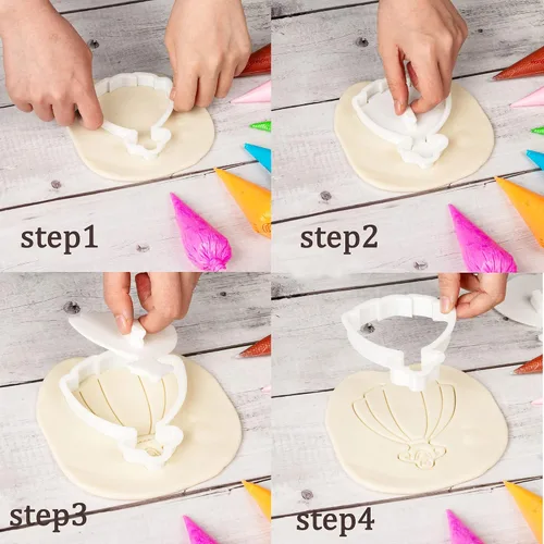 Miniatura 6 de Juego de 11 cortadores de galletas de amor con sello 3D de ácido poliláctico (PLA) para cocina, pastel, vestido de boda, formas de anillo de amor