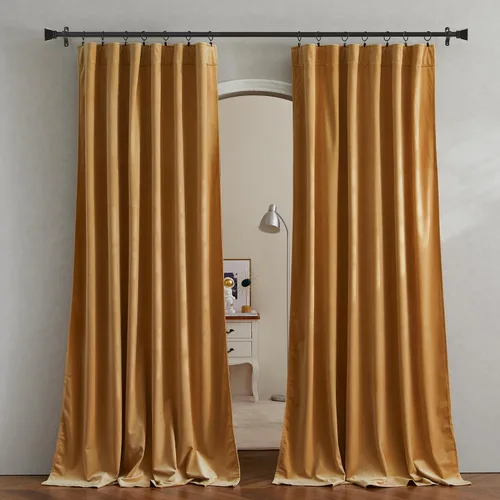 Miniatura 14 de Pony Dance Cortinas de terciopelo blanco de lana, suaves, clásicas, sólidas, aisladas térmicas, para sala de estar, protección de privacidad, lana