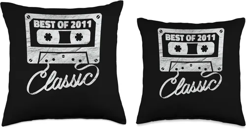 Miniatura 3 de Vintage 2011 Limited Edition Cassette Tape 12th Birthday Throw Pillow