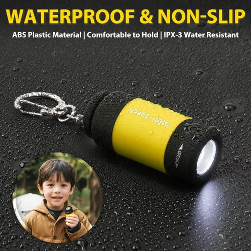 Miniatura 5 de Paquete de 3 linternas pequeñas para llavero, luz LED de bolsillo para llavero con luz blanca, mini linternas recargables USB impermeables al por 3x