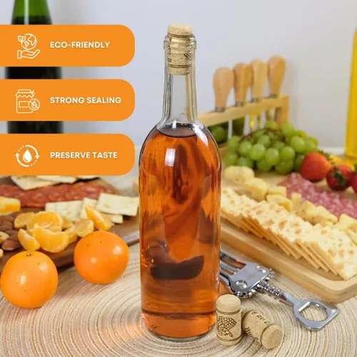 Miniatura 4 de FastRack Bolsa de 30 tapones de vino rectos #8 para botellas de vino, 7/8 pulgadas x 1-3/4 pulgadas, color beige, tapones de botella, corchos