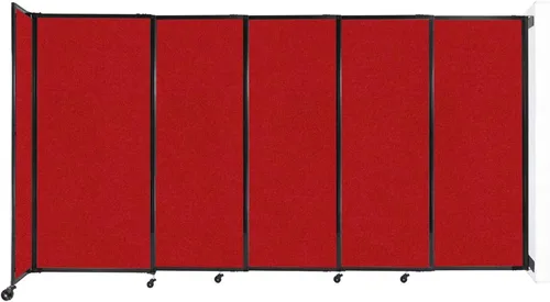 Miniatura 26 de Divisor de habitación de pared recta deslizante montado en la pared Anchos ajustables Ruedas de bloqueo Separador de habitación Paneles