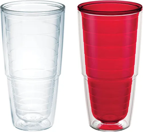 Miniatura 31 de Tervis - Vaso de viaje de mesa transparente y colorido Bayou View Collection fabricado en Estados Unidos, taza de viaje de doble pared con Surtido