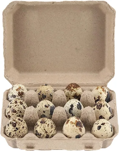 Miniatura 4 de LayHyand 30 cajas de huevos de codorniz, caja de docena de huevos, contenedor de papel de pulpa de color natural en blanco de 3 x 4 pulgadas