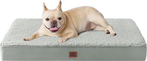 Miniatura 21 de EHEYCIGA Cama ortopédica de espuma para perros grandes, 35 pulgadas de largo x 23 pulgadas de ancho x 3.5 pulgadas de alto, gris claro