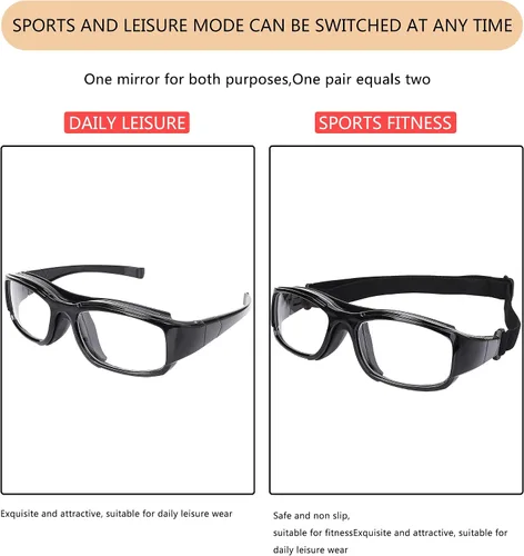 Miniatura 3 de SooGree Gafas Deportivas de Squash y Racquetball, Gafas de Baloncesto, Correa Ajustable, Resistente al Impacto