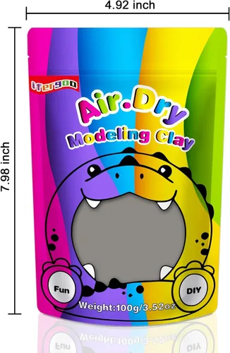 Miniatura 7 de iFergoo Arcilla Seca al Aire Gris, Arcilla para Modelar Creativa DIY para Niños, Arcilla Mágica Super Ligera para Niños de 3 a 12 Años, Arcilla