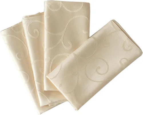 Miniatura 37 de Marina Decoration Mantel jacquard impermeable grueso elegante con ramas de damasco sólido de alta calidad, decorativo para el hogar, cocina, Crema
