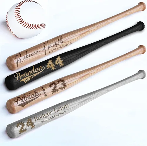 Miniatura 5 de Mini bate personalizado de 18 pulgadas, mini bate de béisbol personalizado, regalo de entrenador personalizado, regalo de equipo, pelota