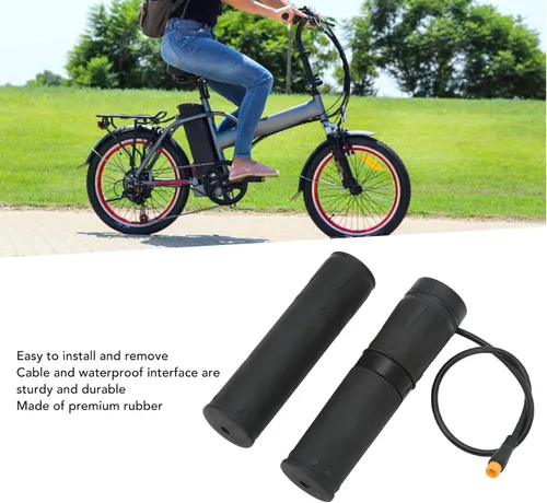 Miniatura 8 de Agarre eléctrico del acelerador, cómodo diseño dividido de goma, control de media rotación para motocicletas, bicicletas, scooters, jinetes