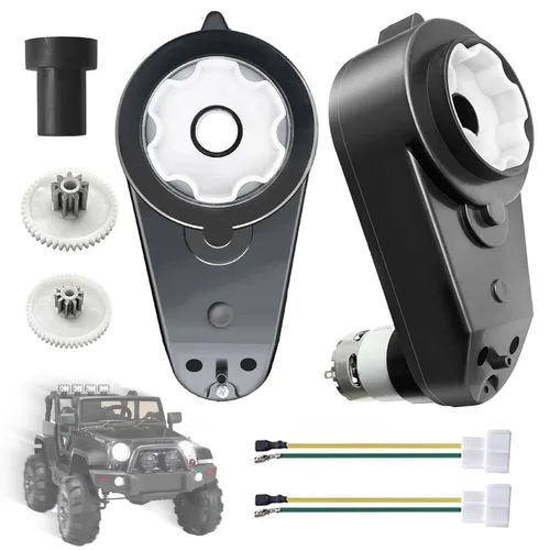 Miniatura 7 de Paquete de 2 cajas de engranajes de ruedas eléctricas de 12 V de apertura de 0.7 in/0.74 pulgadas, 12 voltios, piezas de repuesto para automóvil