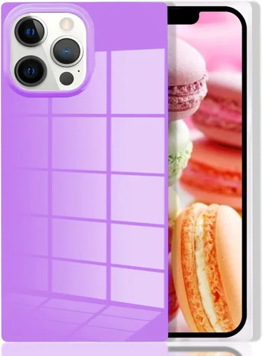 Miniatura 14 de Compatible con Neon Phone Rectangle iPhone 14 Funda para mujer, diseño de lujo de fluorescencia brillante, flexible, suave, delgada, de gel de goma
