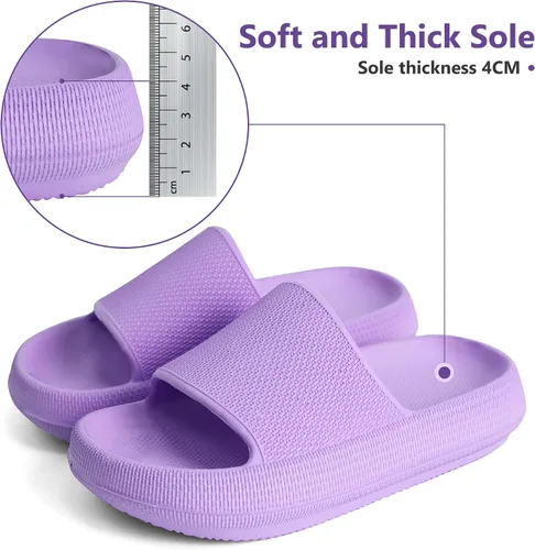 Miniatura 3 de Youecci Sandalias de nube para niños, sandalias de ducha, sandalias de baño, piscina, cómodas pantuflas de suela gruesa, zapatos de playa