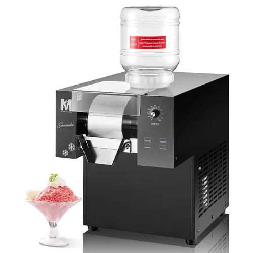 Miniatura 8 de Máquina de hielo en copos de nieve, 485.0 LBS/24H, 1000W, máquina de hielo rallado, enfriamiento rápido, material de acero inoxidable de grado