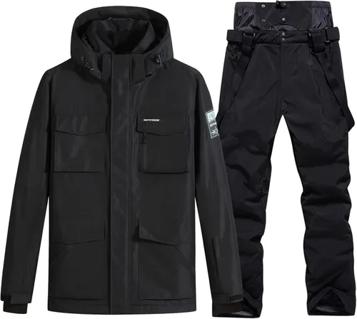 Miniatura 8 de Conjunto de chaqueta y pantalones de esquí para hombre, traje de nieve impermeable, traje de nieve resistente al viento, traje de esquí de invierno