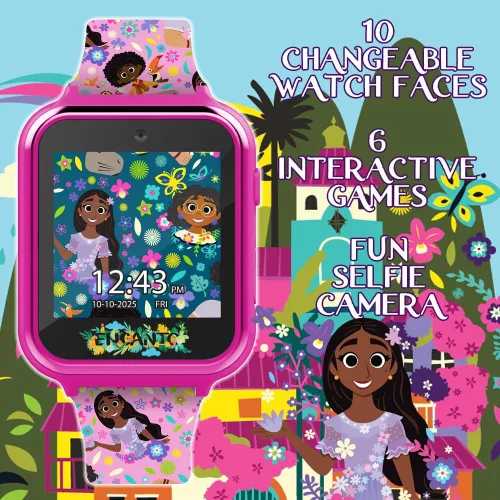 Miniatura 2 de Disney Encanto - Reloj inteligente para niños con cámara, juegos y rastreador de actividad física, reloj interactivo con pantalla táctil con caras
